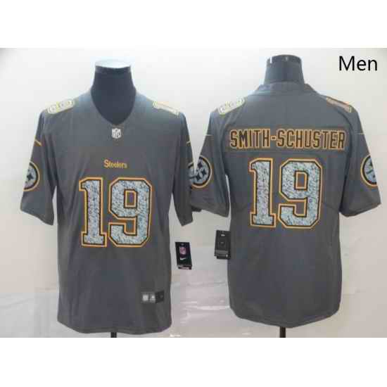 Nike Steelers 19 JuJu Smith Schuster Gray Camo Vapor Untouchable Limited Jersey